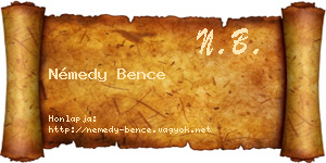 Némedy Bence névjegykártya